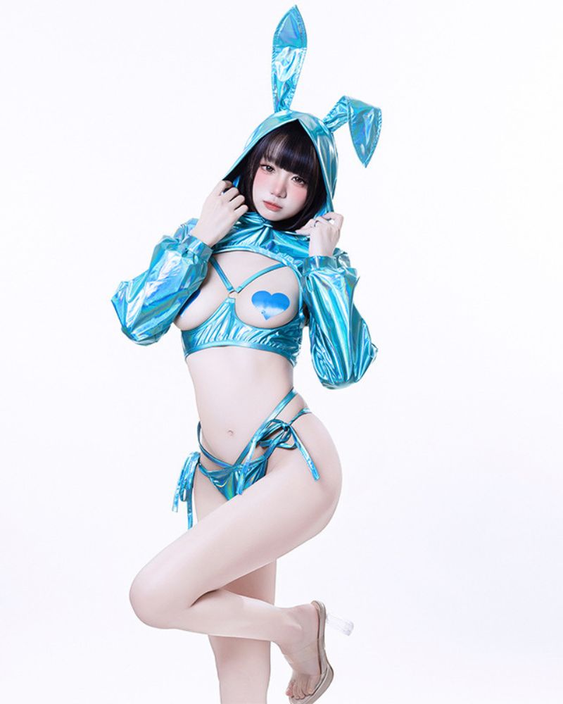 Bunny Girl Laser Top and Panties Set