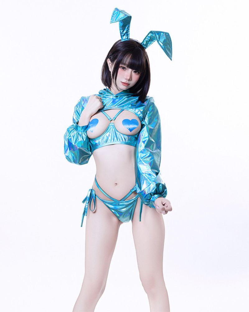 Bunny Girl Laser Top and Panties Set