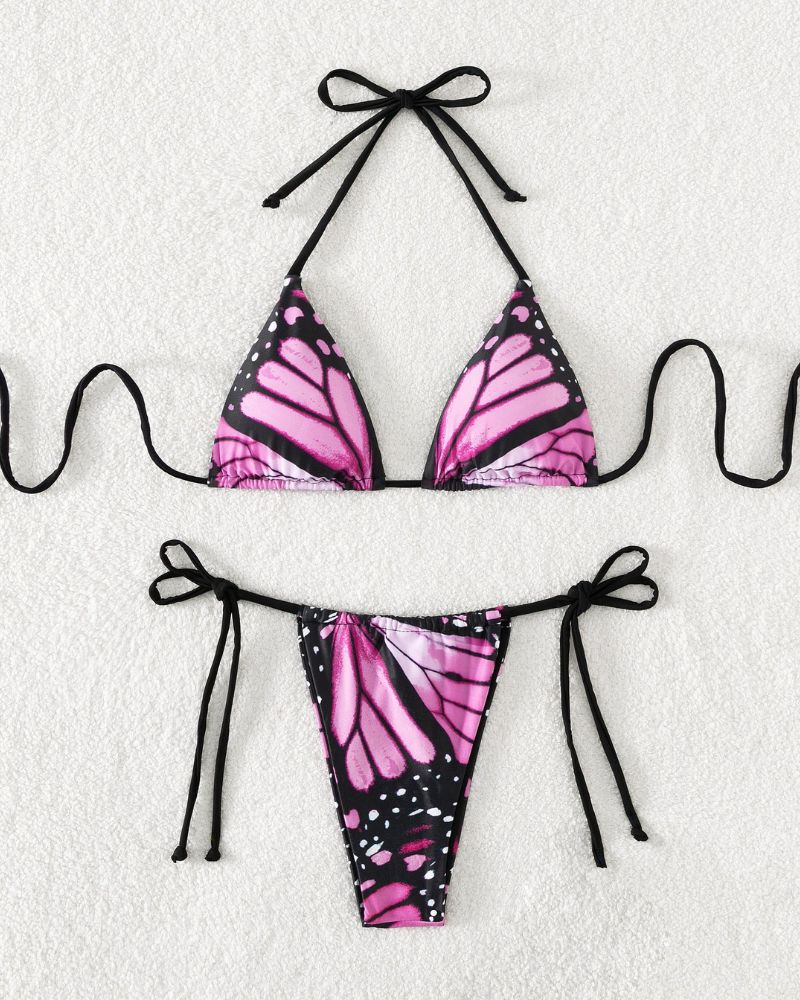 Colorful Butterfly Bikini Set