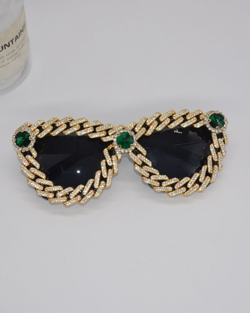 Cat Eye Sparkling Rhinestone Sunglasses