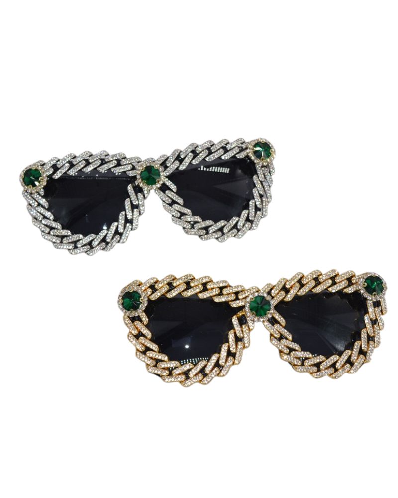 Cat Eye Sparkling Rhinestone Sunglasses