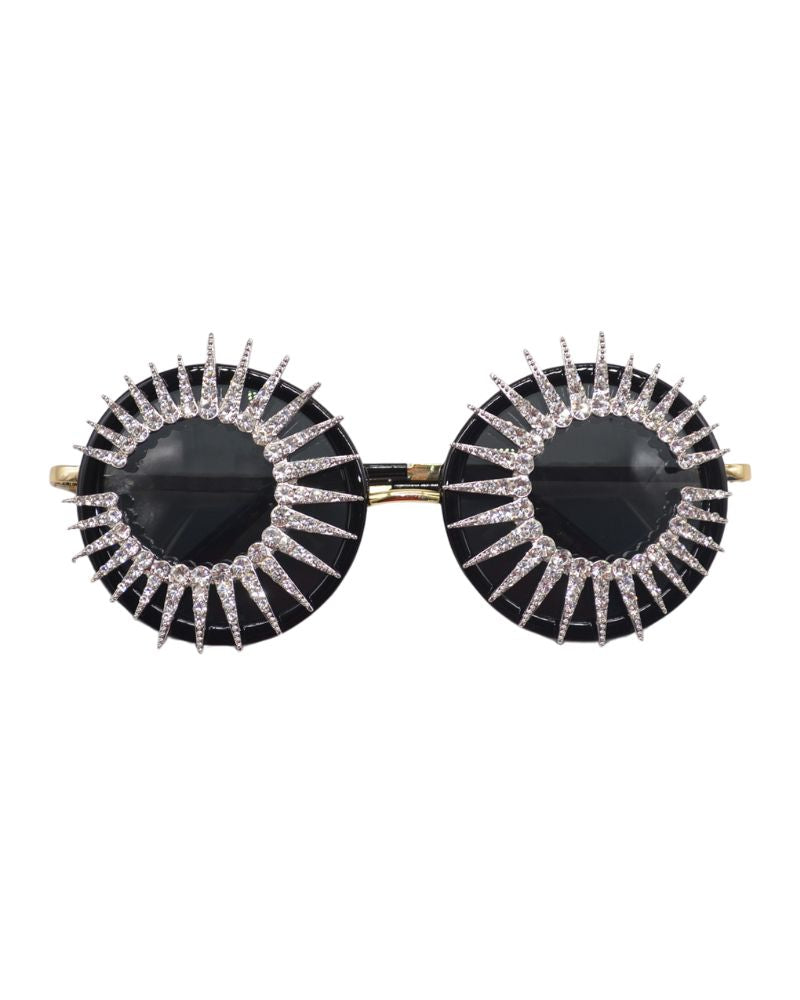 Vintage Rhinestone Sunflower Sunglasses