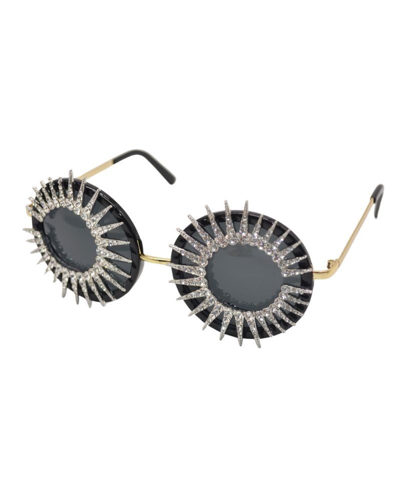 Vintage Rhinestone Sunflower Sunglasses