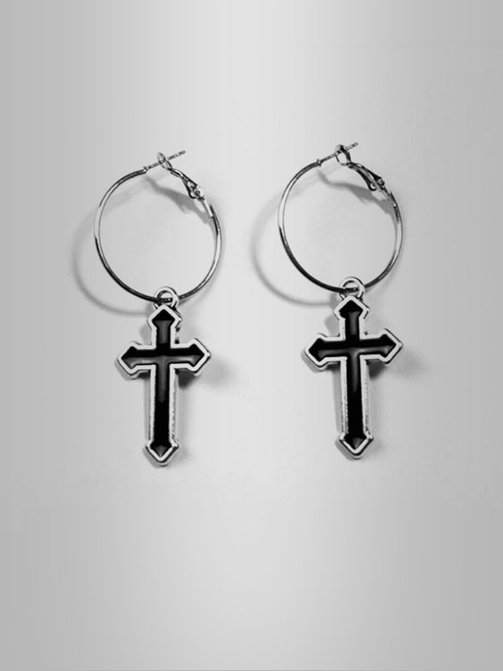 Gothic Cross Earrings